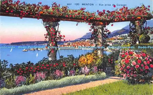 R473420 Menton Vue Prise de Garavan Photochromie A D I A