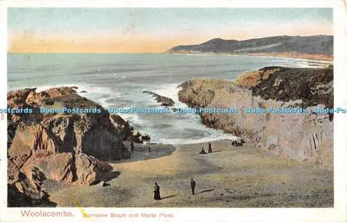 R469995 Woolacombe Barricane Beach and Morte Point Bild Briefpapier Pfau