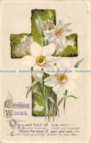 R473514 Osterwünsche weiße Blumen Wildt und Kray Serie 2763 1913