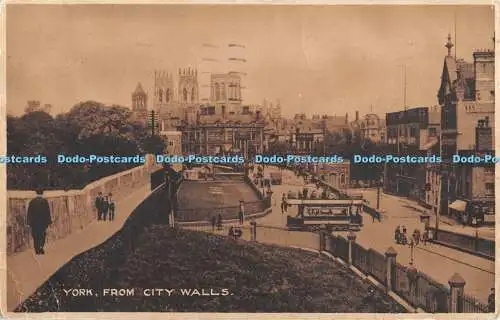R470100 York from City Walls E T W Dennis 1923