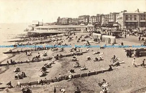 R470176 Worthing West Beach und Bandstand J Salmon Sepio Serie