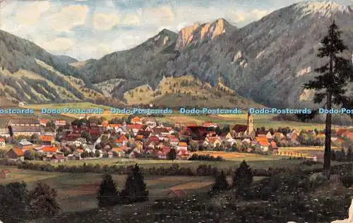 R479344 Oberammergau gegen Osten mit dem Laber Hermann Rutz Nr 2 Karl Alber Nr 8