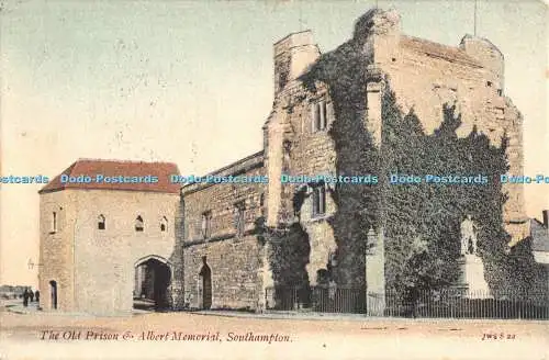 R470261 Southampton The Old Prison and Albert Memorial J W S 1907