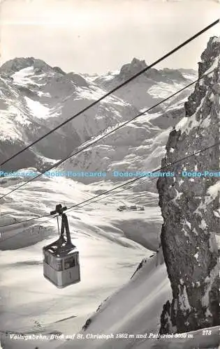 R473928 Vallugabahn Blick auf St Christoph und Patteriol K T V Tiroler Kunstverl