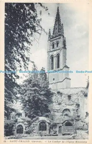 R473970 Saint Emilion Gironde Le Clocher de l Eglise Monolithe G Artaud Gaby Mar