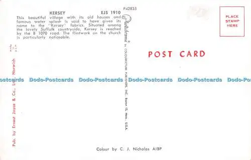 R479746 Kersey Ernest Joyce Plastichrome by Colourpicture C J Nicholas