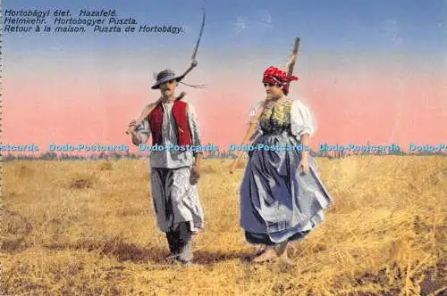 R470618 Retour a la maison Puszta de Hortobagy Divald es Monostory 1917