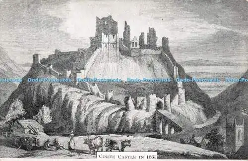 R479976 Corfe Castle 1660 The Photochrom Exclusive Grano Series