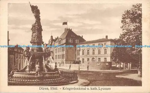 R479981 Duren Rhld Kriegerdenkmal u Kath Lyceum Peter Peters