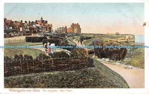 R470878 Westgate on Sea The Gardens Sea Front Bild Briefpapier Pfau Autoc