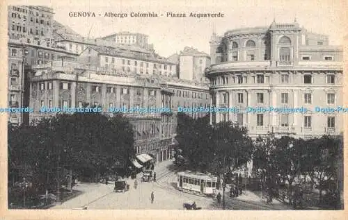 R470890 Genova Albergo Colombia Piazza Acquaverde F Cali 1928