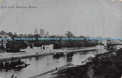 R474304 York From Railway Bridge The D F Series 1905