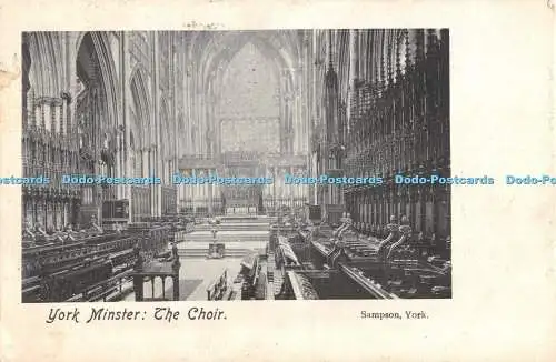 R474311 York Minster The Choir Sampson Postkarte