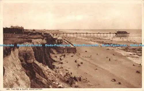 R470933 Hunstanton The Pier and Cliffs 1954