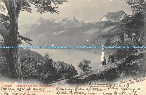 R470947 Axenstei Blick auf den Urirothstock Gebr Wehrli Kilchberg 1904