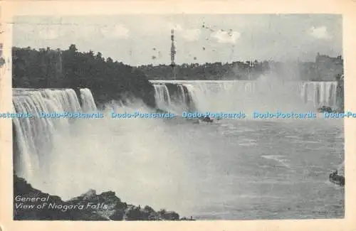 R474368 Gesamtansicht der Niagarafälle Photogelatine Eng