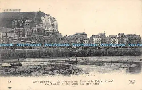 R470963 Le Treport The Harbour at Low Water and Cliff Valley ND Phot Neurdein et