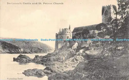 R474406 Dartmouth Castle und St Petrox Church Valentine Serie