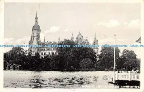 R471060 Schwerin Schloss Seeseite v Marstall aus Schoning