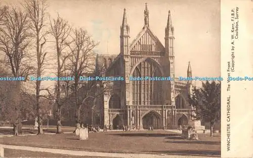 R474484 Winchester Cathedral The West Front A W Kerr