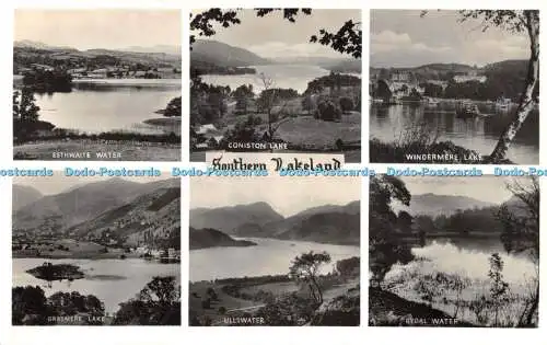 R471162 Southern Lakeland Coniston Lake Esthwaite Water Windermere Lake G P Abra