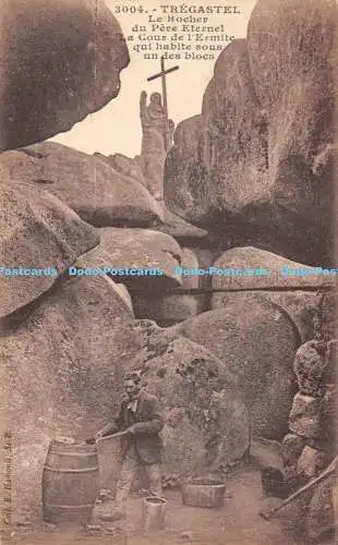 R474715 3004 Tregastel Le Rocher du Pere Eternel La Cour de lErmite qui habite s