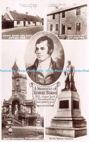 R471379 Ein Andenken an Robert brennt Wo Burns geboren wurde Wo Burns starb Burns St