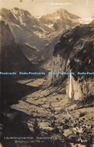 R471481 Lauterbrunnenthal Staubbach Breithorn Schild Bichsel