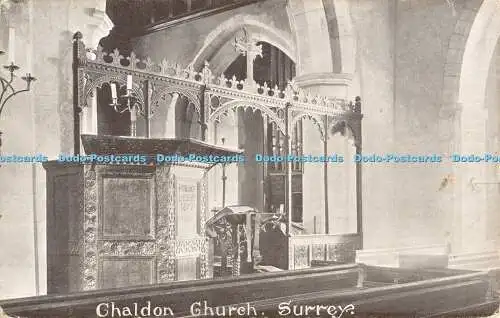 R480115 Surrey Chaldon Kirche Postkarte