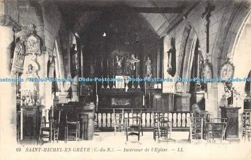 R480150 Saint Michel en Greve C du N Interieur de l Eglise LL 19 Levy Fils et Ci