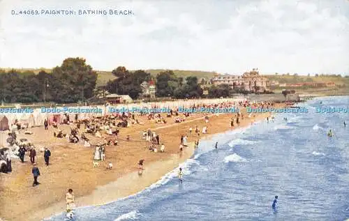 R480175 Paignton Bathing Beach The Photochrom Exclusive Celesque Series