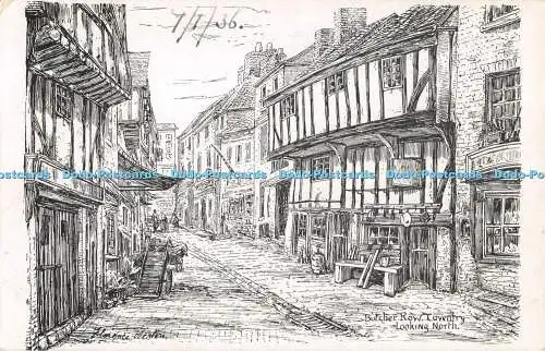 R480253 Coventry Butcher Row Blick nach Norden Florence Weston