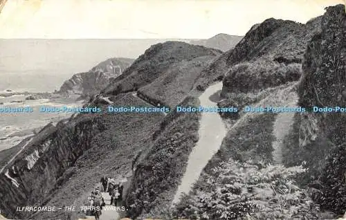 R480269 Ilfracombe The Torrs Walks Postkarte 1908