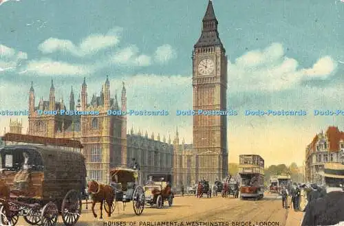 R480272 London Houses of Parliament und Westminster Bridge 1922