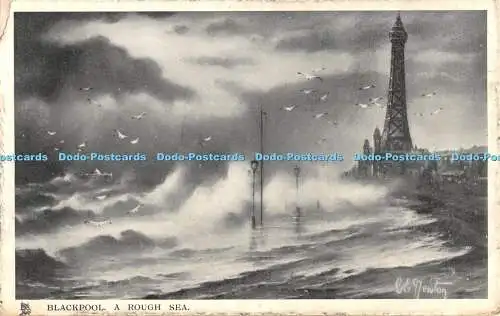 R480281 Blackpool A Rough Sea A und E C Serie 1907