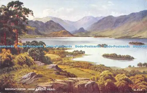 R480296 Derwentwater From Castle Head Valentine Art Farbe