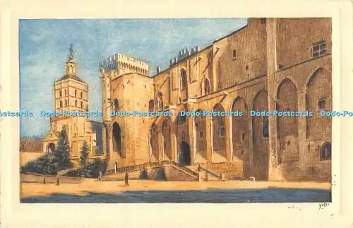 R480328 La Douce France Avignon Fassade Principale du Palais des Papes Yvon