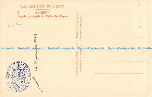 R480328 La Douce France Avignon Fassade Principale du Palais des Papes Yvon