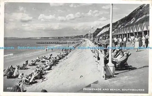 R480437 Southbourne Promenade und Strand Postkarte