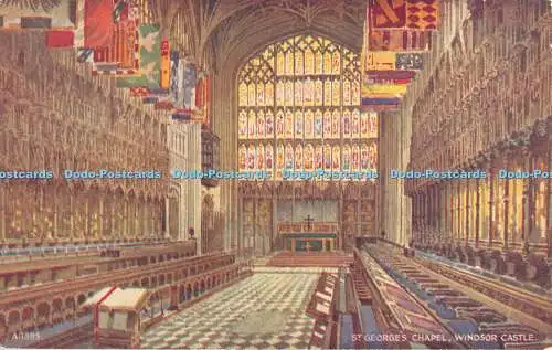 R480454 Windsor Castle St George Chapel Valentine Art Farbe E W Haslehust