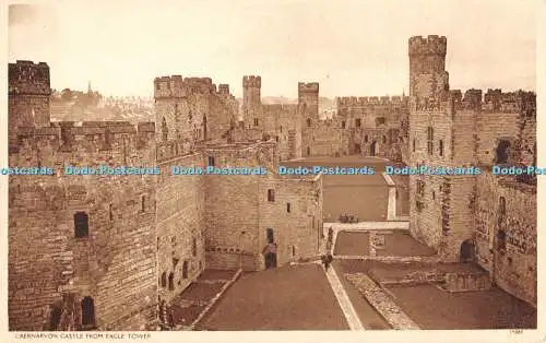 R480470 Caernarvon Castle vom Adlerturm Postkarte