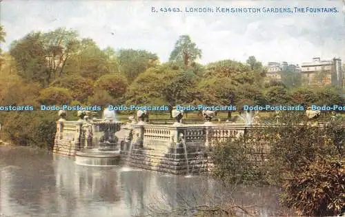 R480488 London Kensington Gardens The Fountains The Photochrom Celesque Serie 1