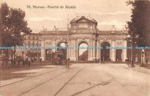 R480497 Madrid Puerta de Alcala Grafos Postkarte