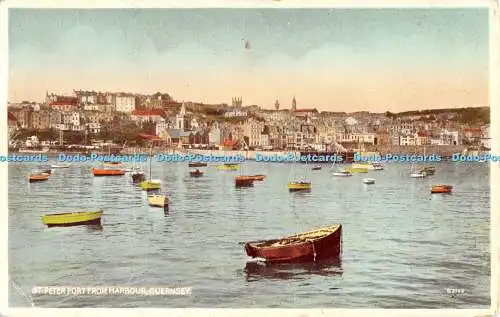 R480532 St Peter Port from Harbour Guernsey G2149 Carbo Colour Valentines