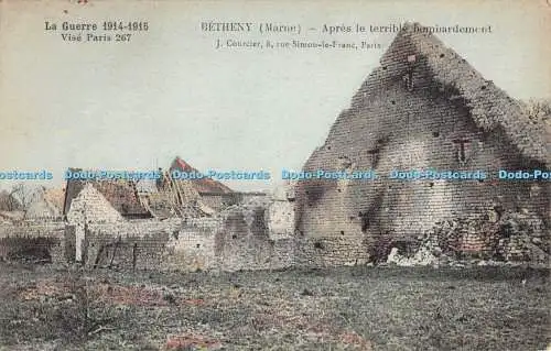 R480538 La Guerre 1914 1915 Schraubstock Paris 267 Betheny Marne Apres le terrible bomba