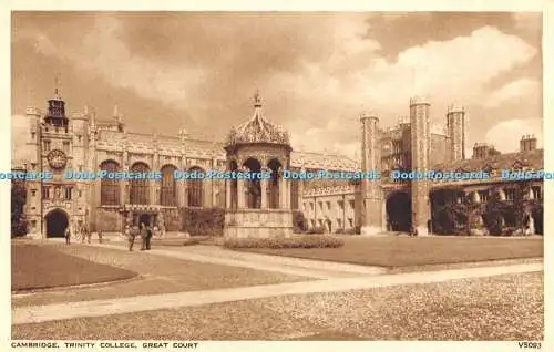 R480576 Cambridge Trinity College Great Court V5093 Photochrom