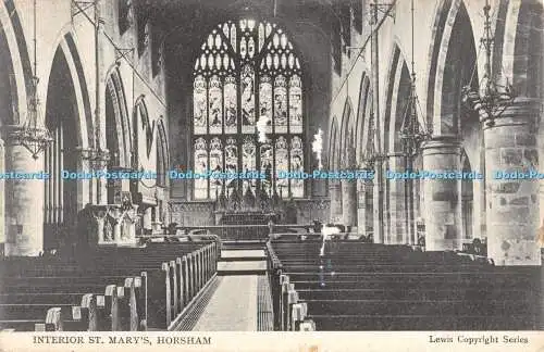 R480600 Interior St Marys Horsham Lewis Copyright Series 1905