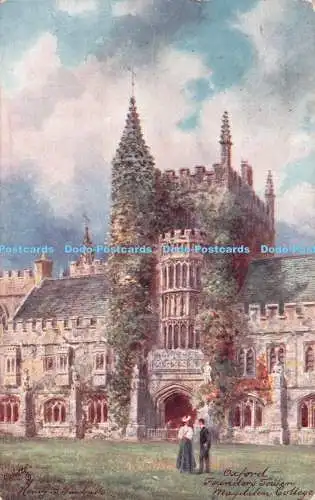 R482085 Oxford Founder Tower Magdalen College Picturesque Oxford Tuck Oilette Se