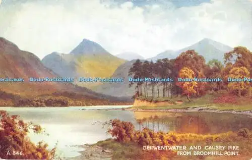 R480679 A846 Derwentwater and Causey Pike from Broomhill Point Art Farbe E H Th