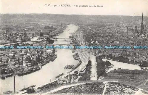 R480683 C V 421 Rouen Vue generale vers la Seine